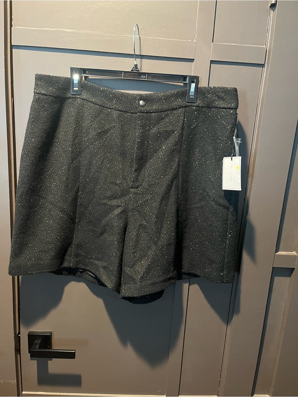 1. State Women Sparkle Black Dress Shorts Size 16W New